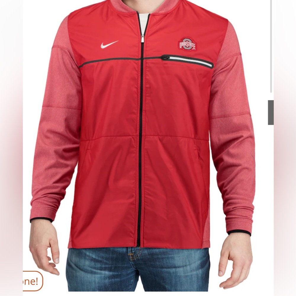 Men's Nike Scarlet Ohio State Buckeyes Coaches Sideline Jacket (S)
